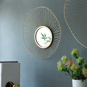 Golden Wire Wall Mirror
