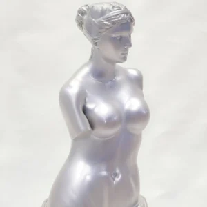 White Elaine Sculpture - Graceful female form sculpture with glossy white finish for contemporary decor.