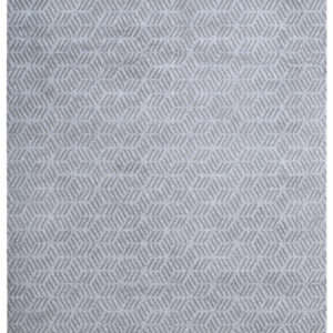 Dokulu Carpet 160X230 - Modern light grey herringbone textured rug.