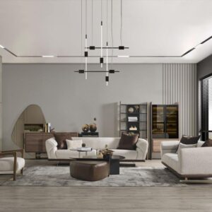 Theshowroom Furniture Bronze Sofa Set