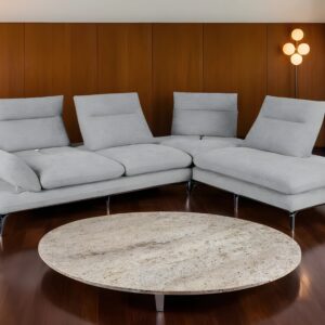 Theshowroom Furniture Duo Sectional Sofa Light Grey
