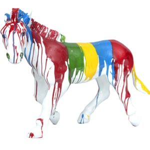 Rainbow Zebra Figurine
