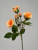 Peach Rose Bouquet - Delicate artificial soft peach roses arrangement.