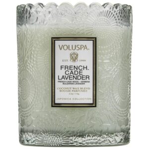 Voluspa French Cade Lavender Boxed Scallop Candlepot