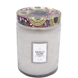 Voluspa Ebony & Stonefruit Glass Jar