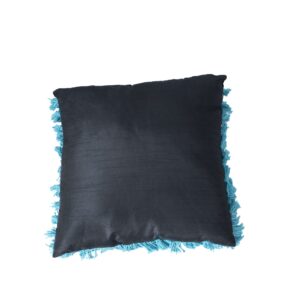 FURRY CUSHION PILLOW-TORQUOISE BLUE