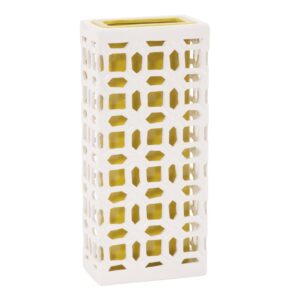 Ceramic White Lattice Vase