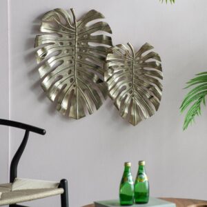 Alu Wall Leaf Hanging Bowl-Large