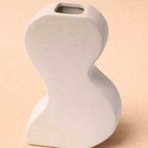 Ivory Sway Sculptural Vase