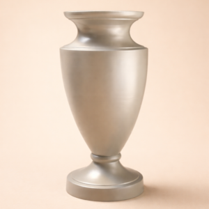 Stone-Taupe Pedestal-Urn Vase-Big