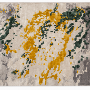 Verdant Splash Abstract Rug-250x300